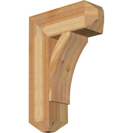 Ekena Millwork Thorton Craftsman Rough Sawn Bracket, Western Red Cedar, 6"W x 18"D x 26"H BKT06X18X26THR04RWR